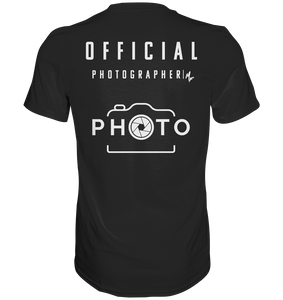 Official Photographer T-Shirt Schwarz - Premium Shirt