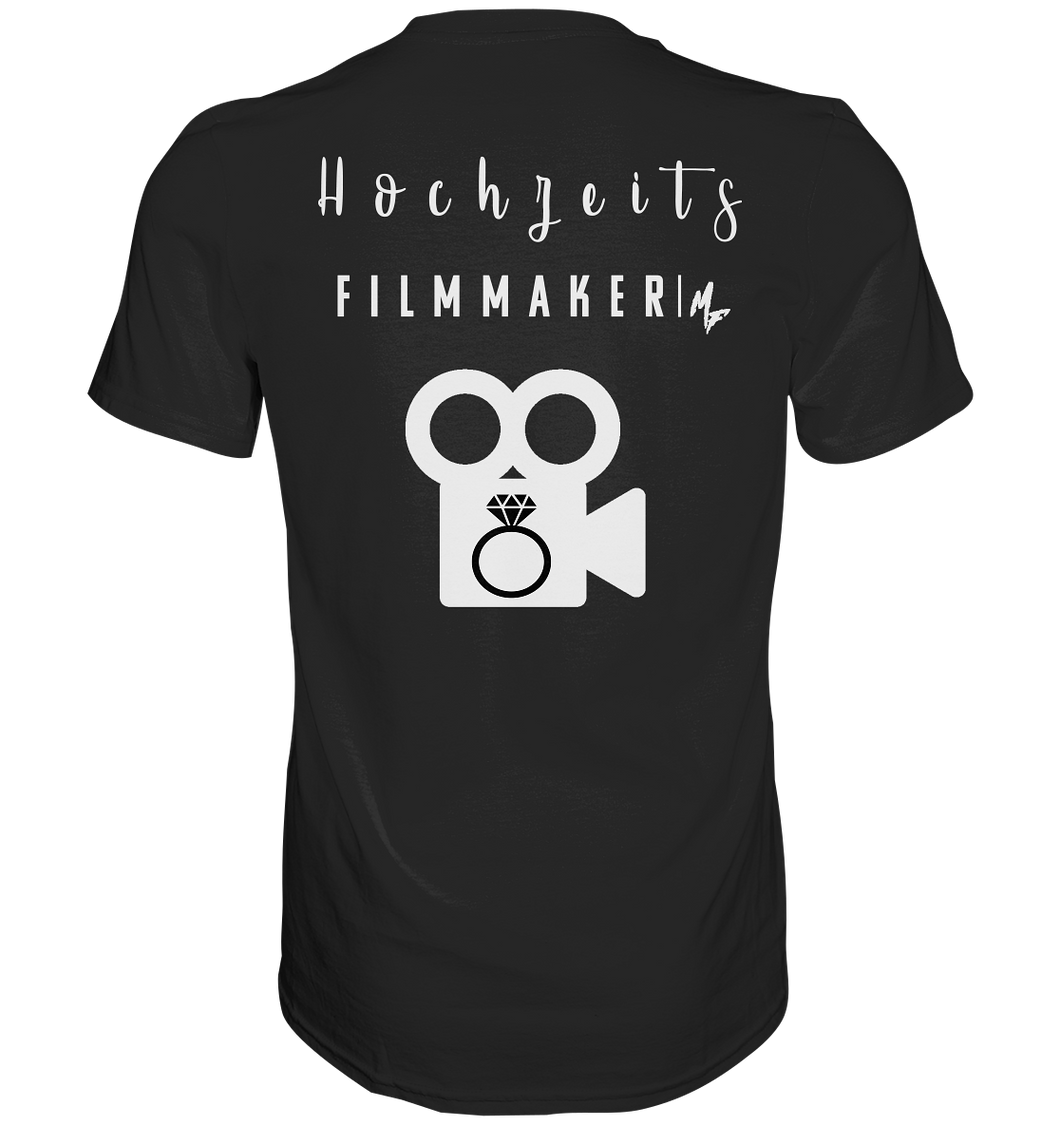 Hochzeits Filmmaker T-Shirt Schwarz - Premium Shirt