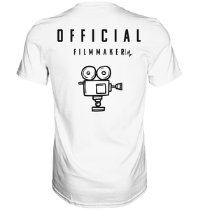 Official Filmmaker T-Shirt Weiss - Premium Shirt