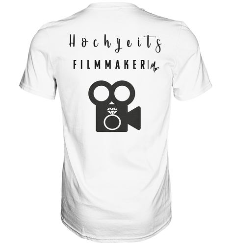 Hochzeits Filmmaker T-Shirt Weiss - Premium Shirt